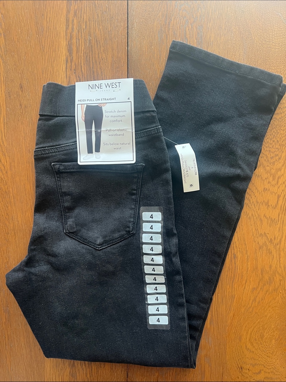 Nine West Size 4 Women’s Black Skinny Pull-On Jeans- NWT - Picture 4 of 7